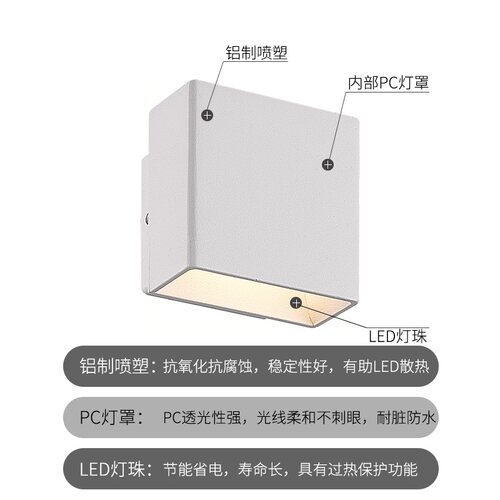 HILITE/醒目 壁灯户外室防水创意LED庭院洗墙挂设计师款轻奢阳台