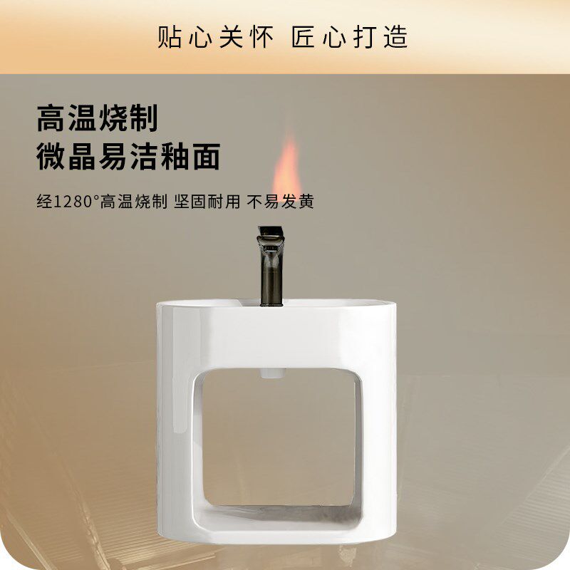 洗脸盆柜组合陶瓷一体盆挂墙式小户型尺寸卫生间阳台洗手台带储物