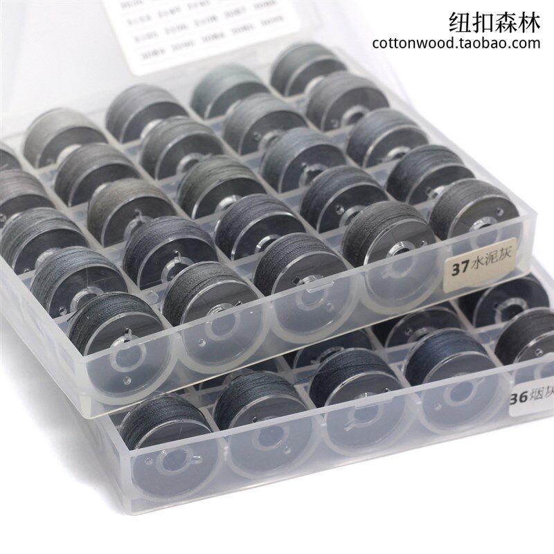 烟灰色缝纫线  水泥灰 深灰色系手工拼布艺DIY手缝线 25色盒包邮