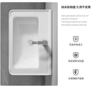 精选小户型立柱式洗脸盆陶瓷一体落地式洗手台盆卫生间面盆户外洗