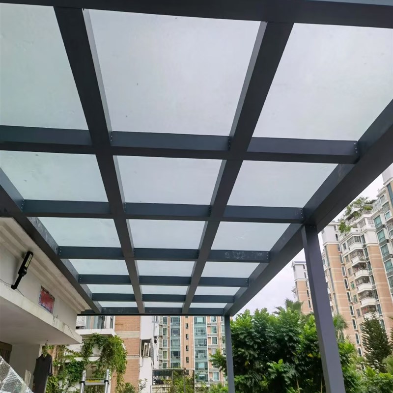 深圳雨棚不锈钢夹胶玻璃雨棚pC耐力板雨棚铝合金阳光房封露台