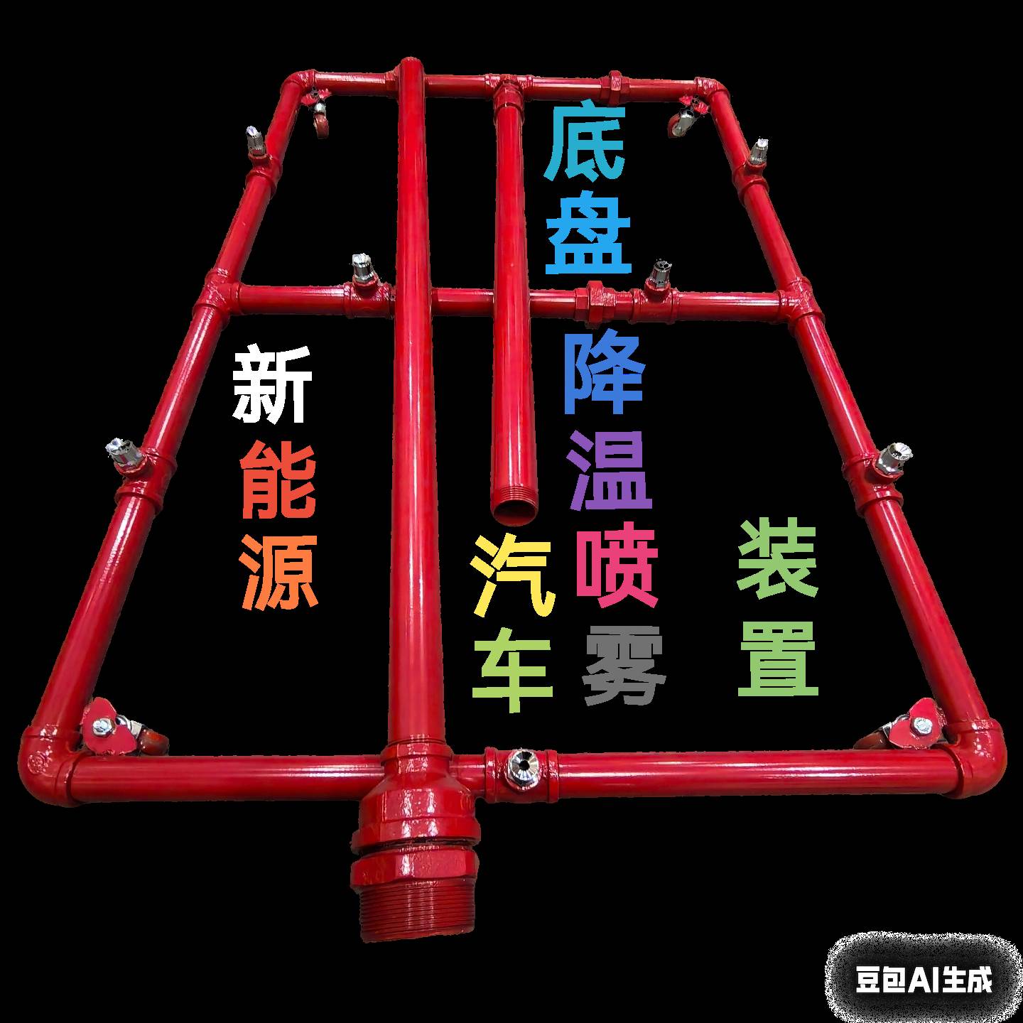 新能源汽车底盘降温装置移动灭火神器支持泡沫消防车载接口!