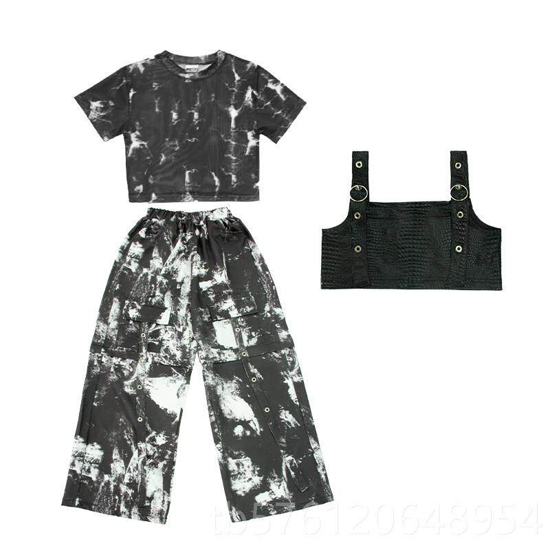 正品女爵士舞演表演服装迷彩套装孩儿童街舞爵士舞表服装模特尚t