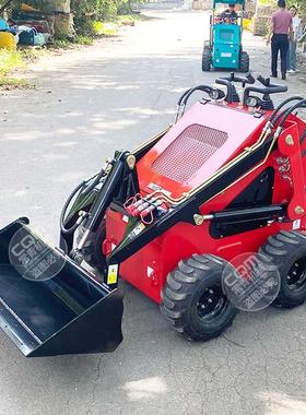 轮式滑移装载机厂家多用途农用工程小铲车迷你果园农场用滑移机