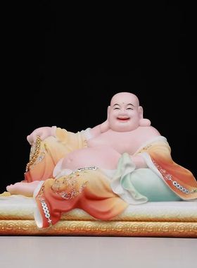 弥勒佛佛像汉白玉大肚笑