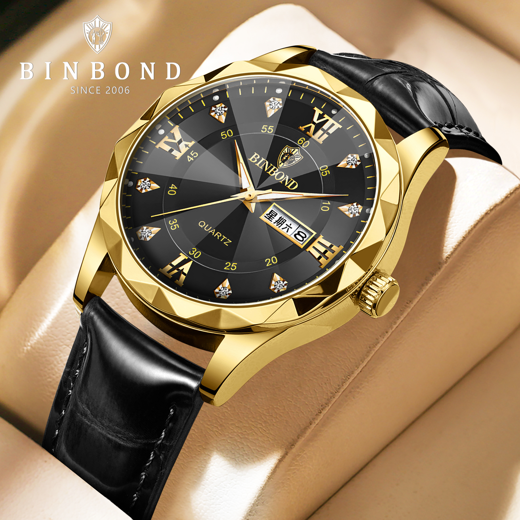 男士手表防水休闲时尚商务石英表