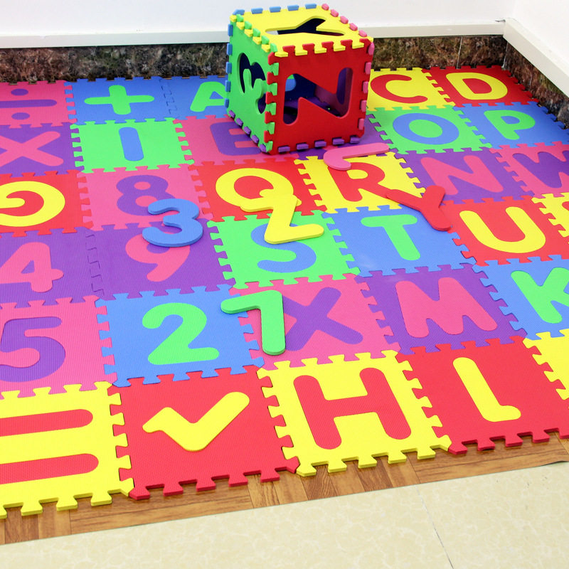 26个字母0-9数字加减eva儿童拼图泡沫地垫卧室拼接防寒拼接爬行垫