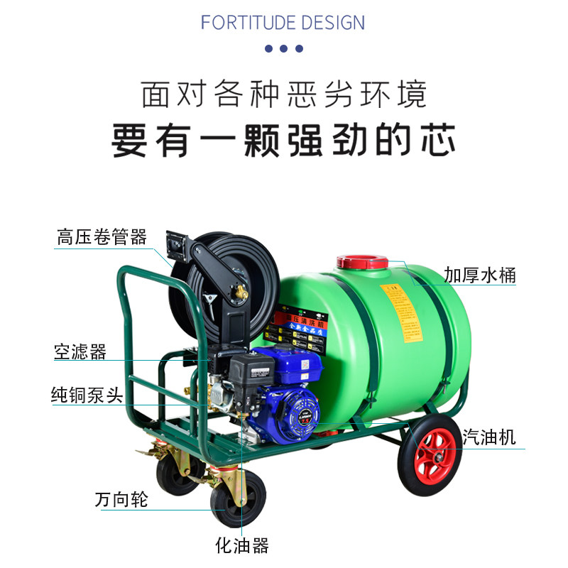 黑猫侠汽油超高压工业洗车机大功率市政物业地面墙面柴油清洗机冲