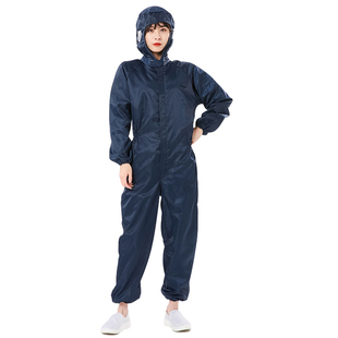 静电衣防尘连帽分体透气无尘服男女 电子厂防静电服工作服连体套装