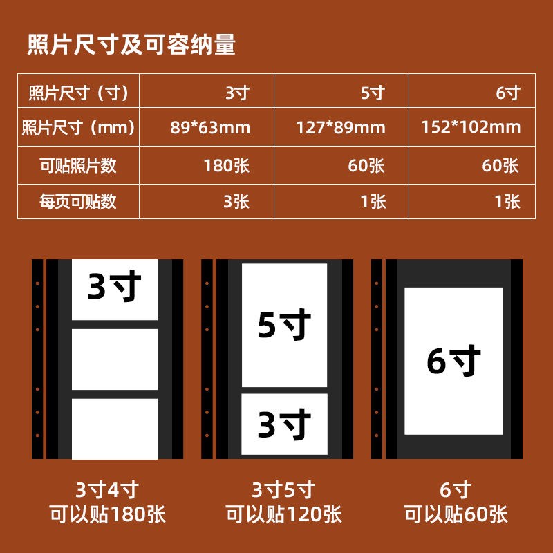 拍立得相册自粘贴覆膜式影集相册收纳本6寸定制相册制作3寸5寸照
