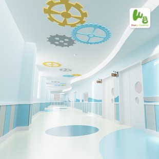 幼儿园墙装饰环境布置大厅走廊区角装饰宣传栏科发室齿轮造型