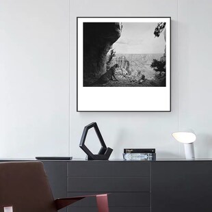 杉本博司海洋风景摄影黑白艺术装饰画现代工业风客厅挂画背景