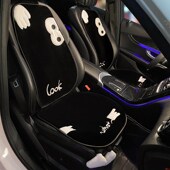 汽车坐垫冬季 毛绒座椅加热保暖后排三件女 加绒车内座垫子秋冬款