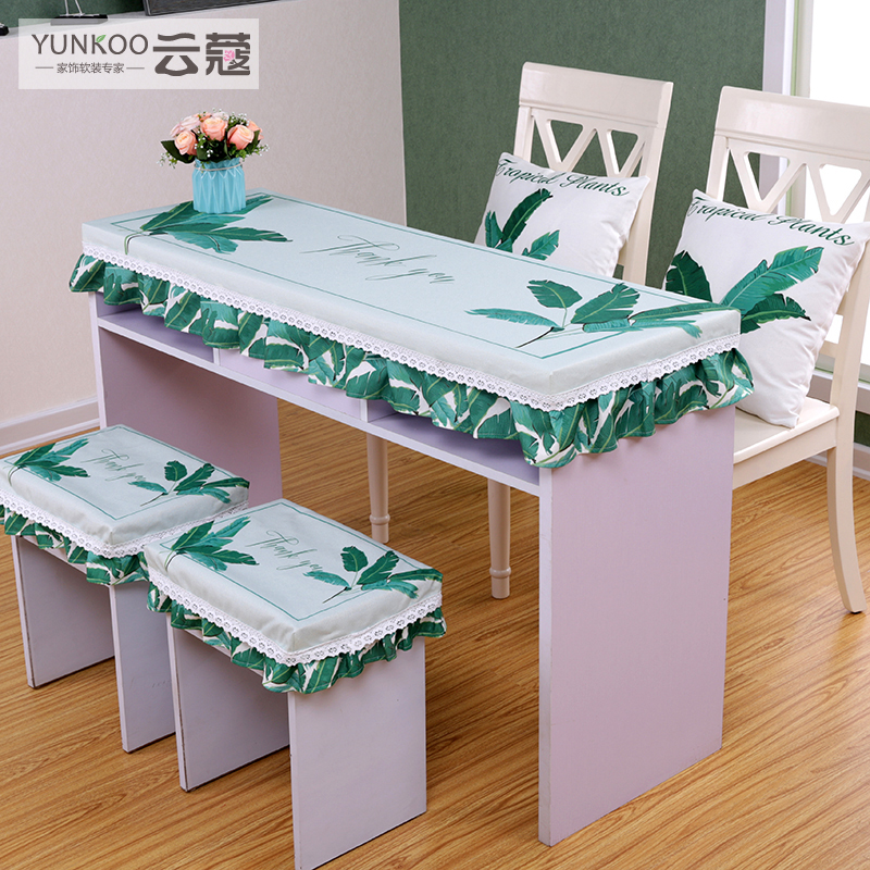 美甲桌面垫布桌桌罩防滑台布美甲店桌布布艺装长方形防尘盖巾