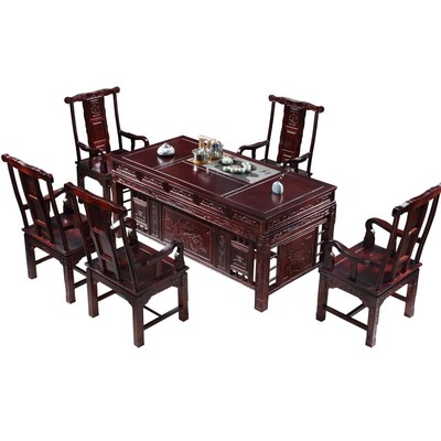 花梨木茶台红木茶桌椅办公室茶几实木茶桌茶具装一体