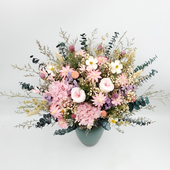 永生干大束端真绣球玫瑰客厅家居装 饰摆设件样板间软装