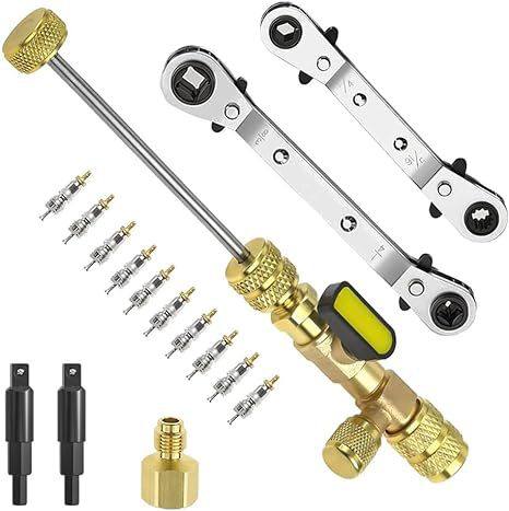 R410A R22阀芯拆卸器安装工具+扳手套装