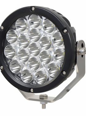 90W瓦黑色高亮圆形LED前照灯 工程用作业灯铝合金外壳大灯