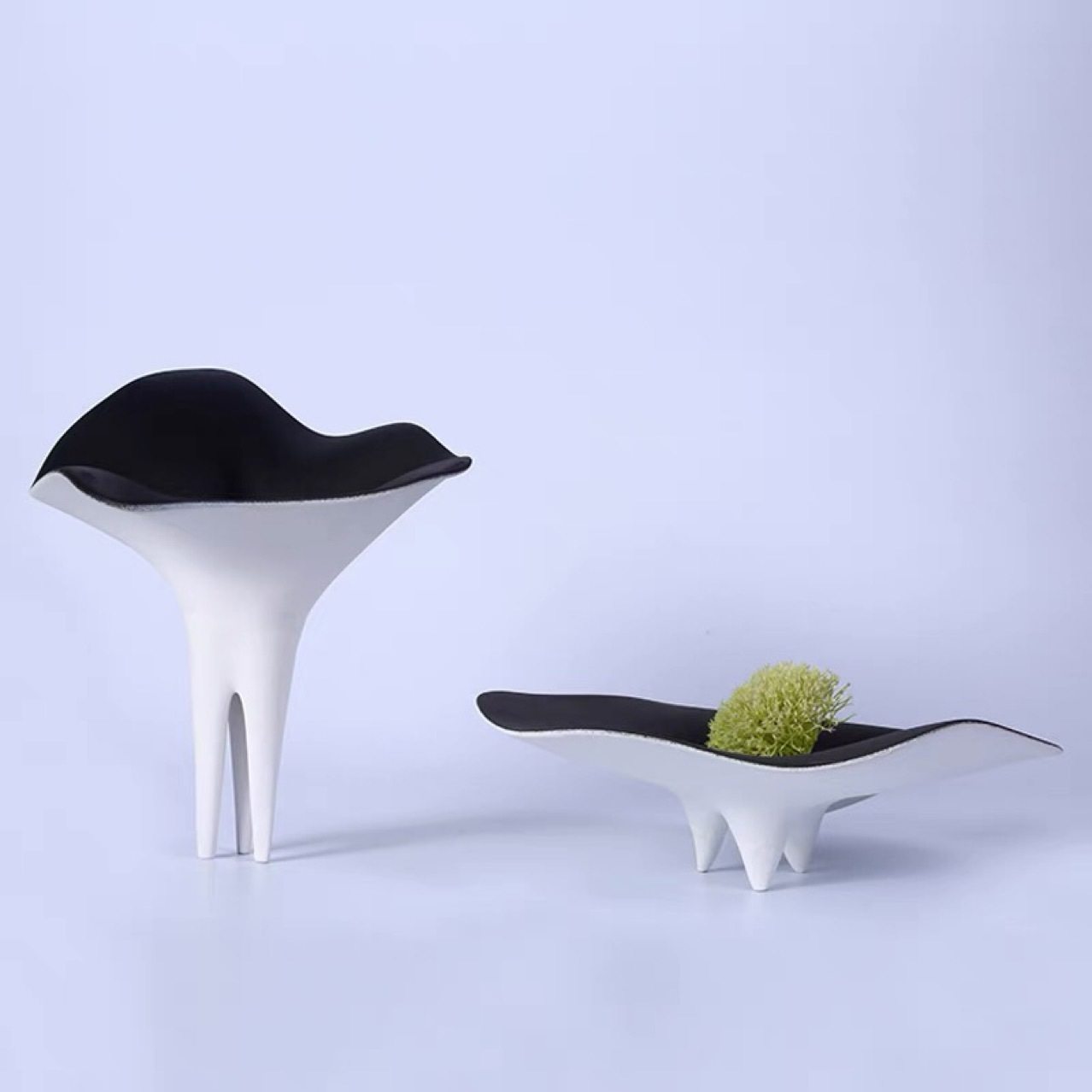 现代简约新中式陶瓷高脚果盘摆件样板间客厅茶几玄关插花器装饰品,模玩/动漫/周边/娃圈三坑/桌游,文化/体育周边,淘宝优惠券,粉丝福利购,淘宝优惠卷