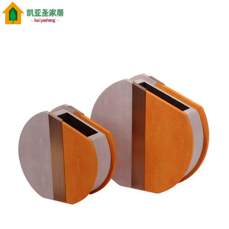 轻奢木质皮革花瓶花艺插花酒店家用客厅茶几创意软装装饰品摆件,模玩/动漫/周边/娃圈三坑/桌游,文化/体育周边,淘宝优惠券,粉丝福利购,淘宝优惠卷