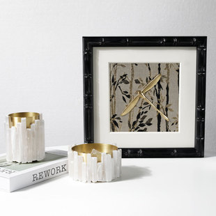 简约水晶蜡烛杯烛台晶石条花器酒店设计空间室内桌面花瓶装饰摆件