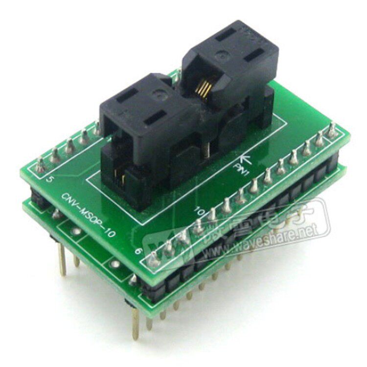 MSOP10转DIP10 编程座 IC引脚间距0.5mm 测试座 656-0102211带板