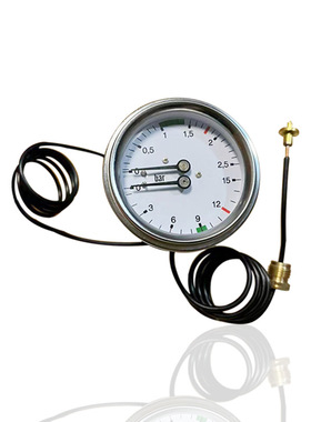 双针双压力咖啡机压力表双毛细管压力表轴向SY-60Z/2.5 15bar厂销