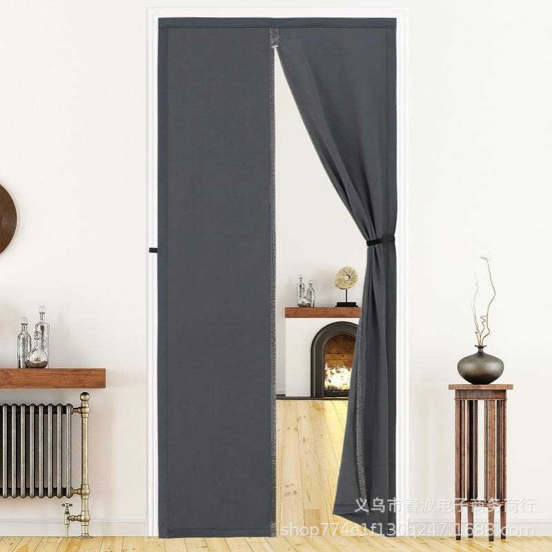 磁性隔热隔凉门帘，耐用的临时门帘自动关闭的私密磁性纱门