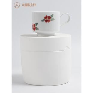 碎花杯陶艺模具 陶瓷石膏注浆模具咖啡杯水杯泥浆灌浆 大象陶文化