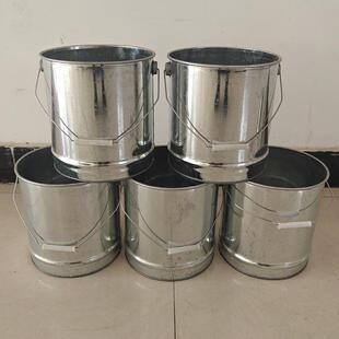 油桶铁桶圆桶小手提带盖加厚款直身桶家用铁皮桶小水桶手提式收纳