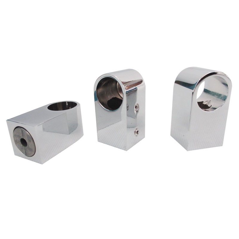 亮光304不锈钢管座左右座中间座19mm管固定件 厨房挂杆专用高品质