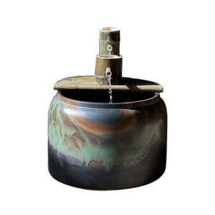 陶瓷金鱼缸古法养鱼循环水阳台庭院落地荷花睡莲兰寿生态溪流大缸