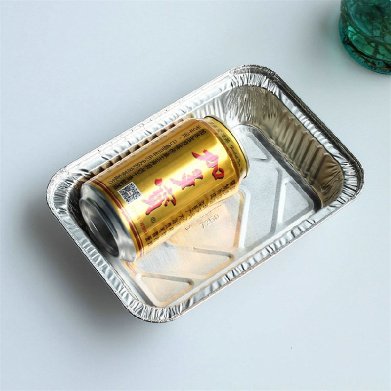 一次性餐盒锡纸盒烧烤长方形焗饭意面锡纸盒外卖打包铝箔盒烘焙盒