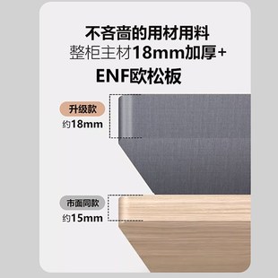 平开门大衣橱ENF环保 一门到顶衣柜卧室家用轻奢全玻璃18MM全柜身