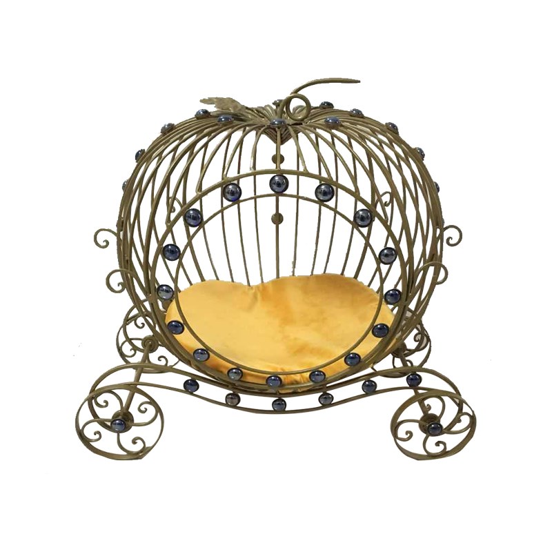 南瓜车四季通用铁艺 宠物床 狗窝 猫窝 猫床公主床 离地防潮 包邮