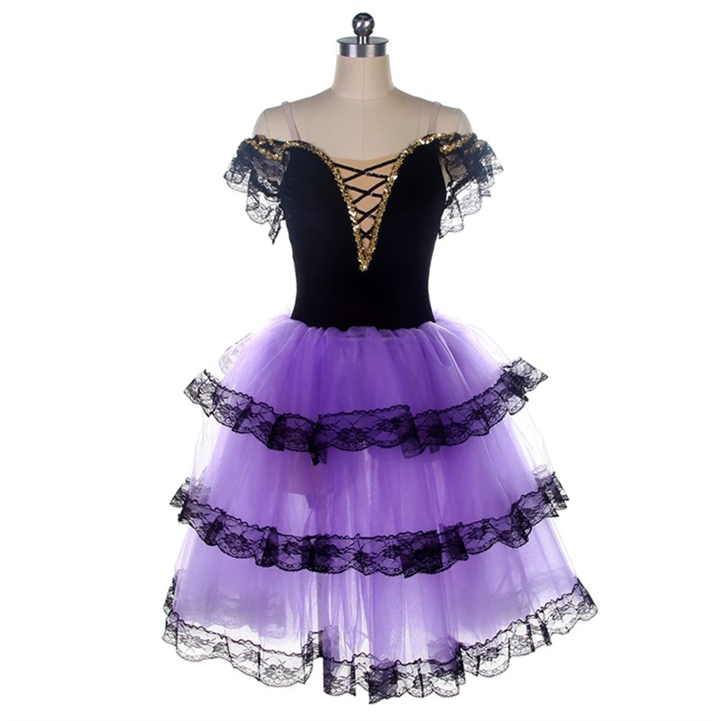 芭蕾舞演出服大人专业比赛舞蹈篷篷裙红色表演长裙堂吉诃德纱裙