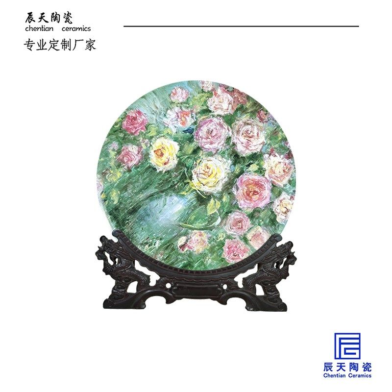 景德镇瓷盘定制 陶瓷纪念盘生产厂家工厂人物观赏挂盘工艺品摆件