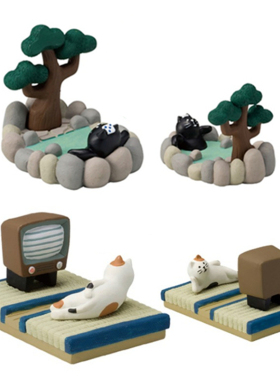 decole猫咪旅猫手机支架生日礼物毕业送闺蜜女友懒人手机架摆件