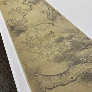 宋 李嵩款 二郎神搜山图高清人物神话画稿工笔鬼怪微喷画心临摹