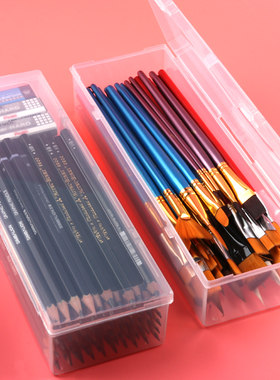 爱涂绘大容量画笔盒铅笔盒素描笔盒美术专用便携盒子颜料收纳盒工
