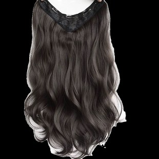 真发一片式假发片增发量蓬松大波浪长卷发头顶u型隐形无痕接发片