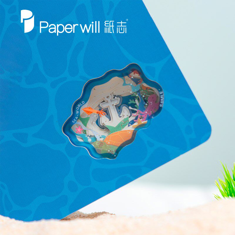 纸志雕刻海洋世界绘图手帐本创意简约文艺精致日记本毕业礼物记