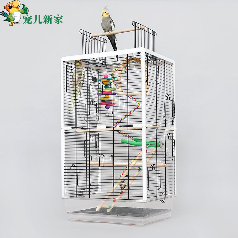 宠儿新家透明亚克力防撒豪华别墅鸟笼鹦鹉笼子虎皮牡丹玄凤繁殖笼