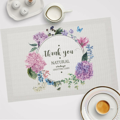 唯美小清新 隔热垫 PVC餐桌 防烫垫欧式防水餐盘垫西餐垫杯垫定制