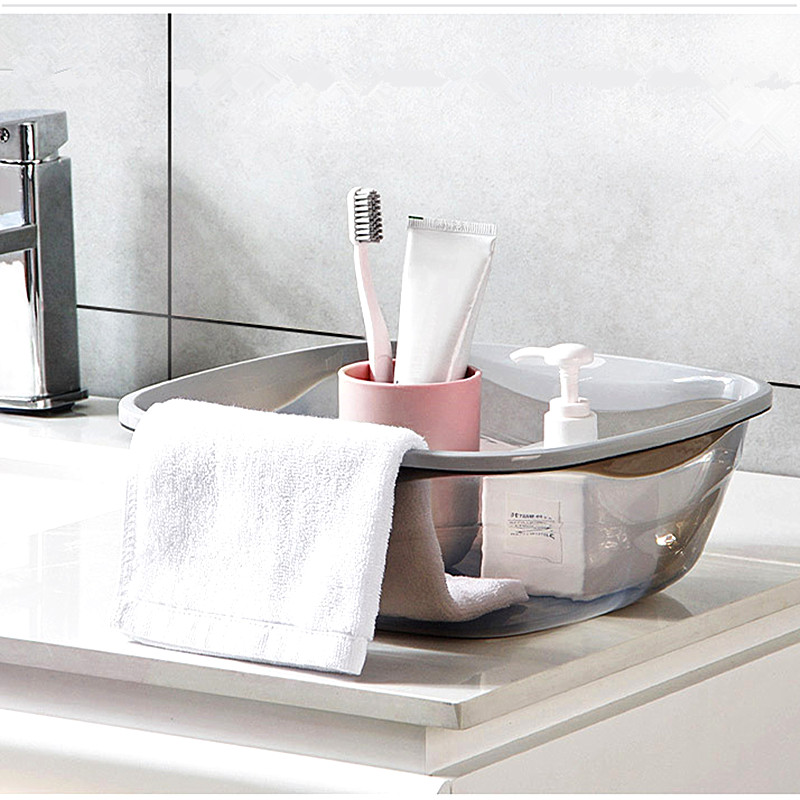 方形洗脸盆加厚塑料盆学生宿舍洗脚盆家用厨房洗菜盆婴儿洗屁股盆