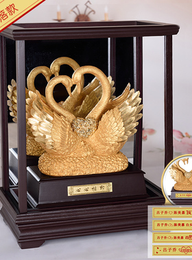 结婚礼物百年好合天鹅送闺蜜新人新郎新娘朋友新婚订婚宴创意摆件