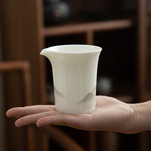 茶具公道杯陶瓷茶海家用分茶器月牙高端高硼硅加厚高颜值单个泡茶
