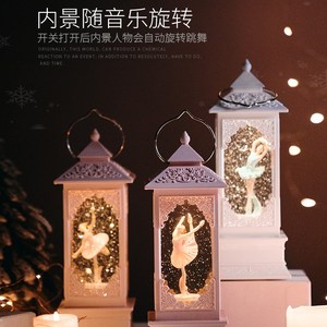 白雪公主水晶球音乐盒八音盒飘雪花女孩女儿童十岁生日礼物小公主