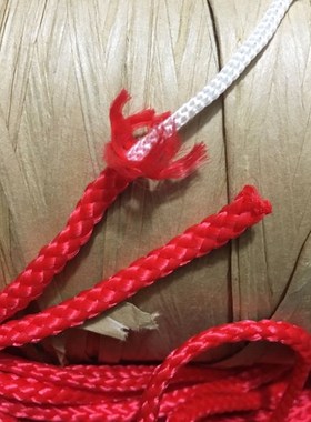 5mm八股红色尼龙绳实芯绳捆绑绳商场庆典挂灯笼流苏包芯绳95米