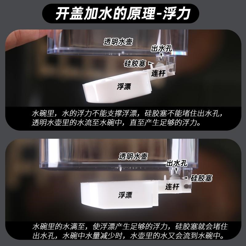 狗狗饮水器大容量开盖加水水壶自动喝水机猫咪喂水喂食宠物不湿嘴